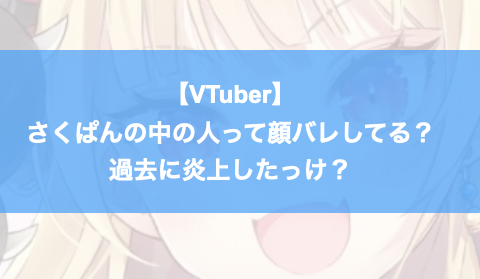 【VTuber】さくぱんの中の人って顔バレしてる？過去に炎上したっけ？