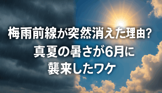 梅雨前線が突然消えた理由とは？真夏の暑さが6月に襲来したワケ