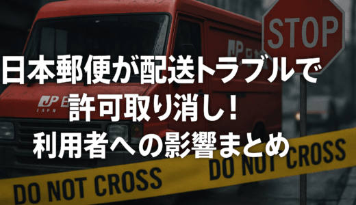 日本郵便が配送トラブルで許可取り消し！利用者への影響まとめ
